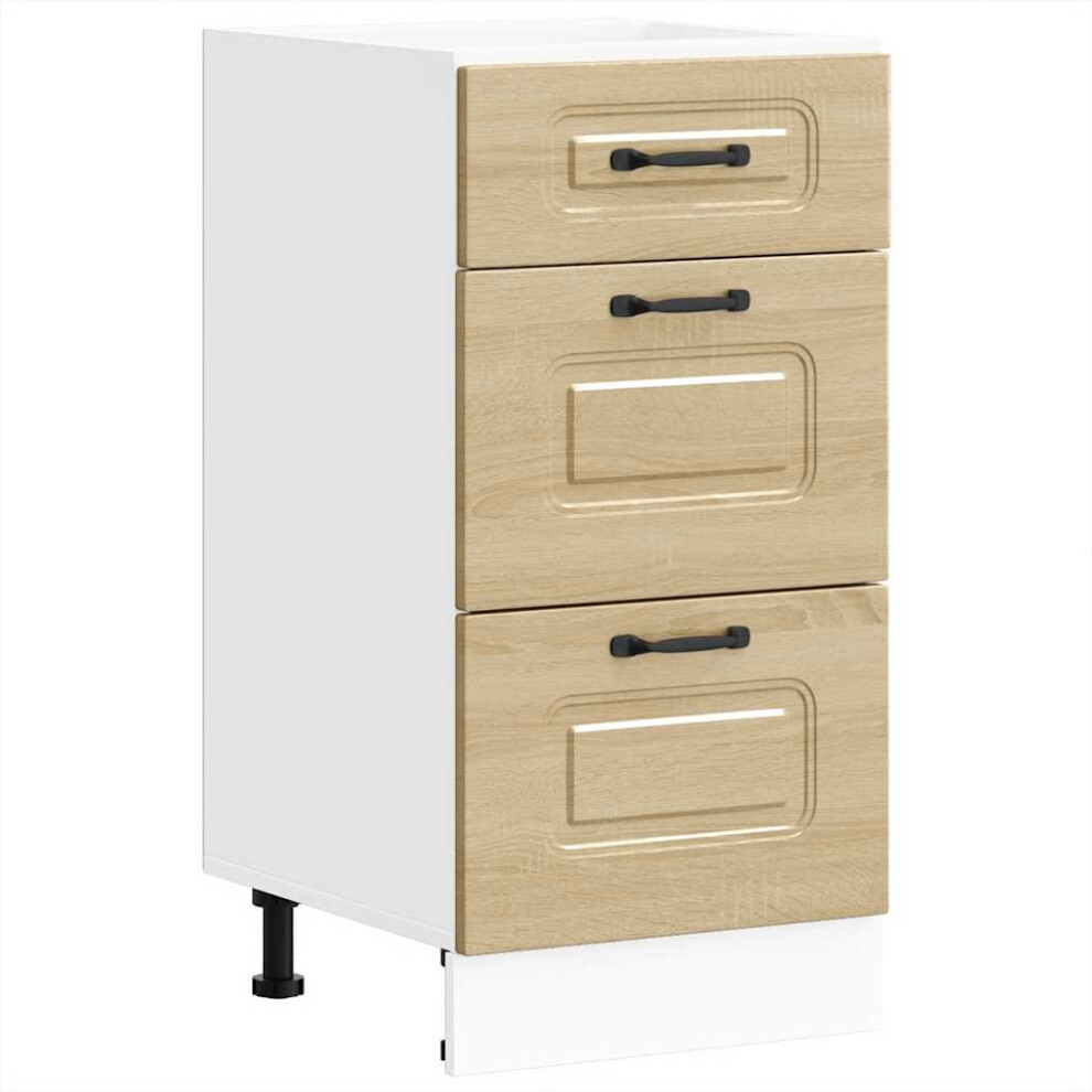 Vidaxl Kitchen Base Cabinet Kalmar High Gloss White Engineered Wood