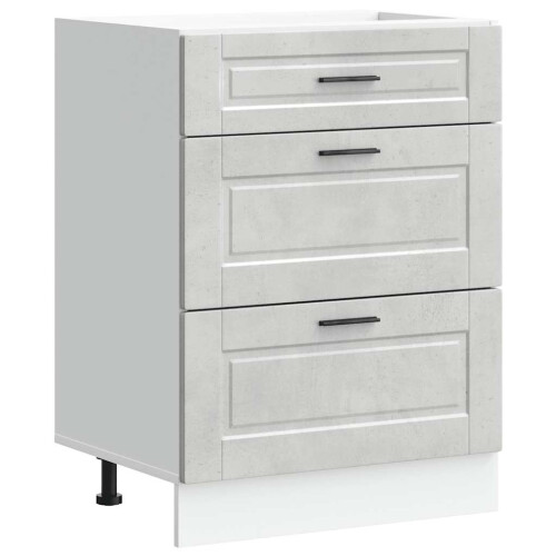 VidaXL vidaXL Kitchen Base Cabinet Porto Concrete Grey Engineered Wood 1