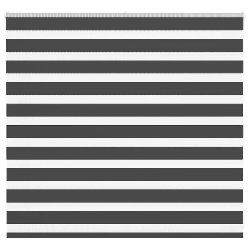 vidaXL Zebra Blind Black 160x100 cm Fabric Width 155.9 cm Polyester