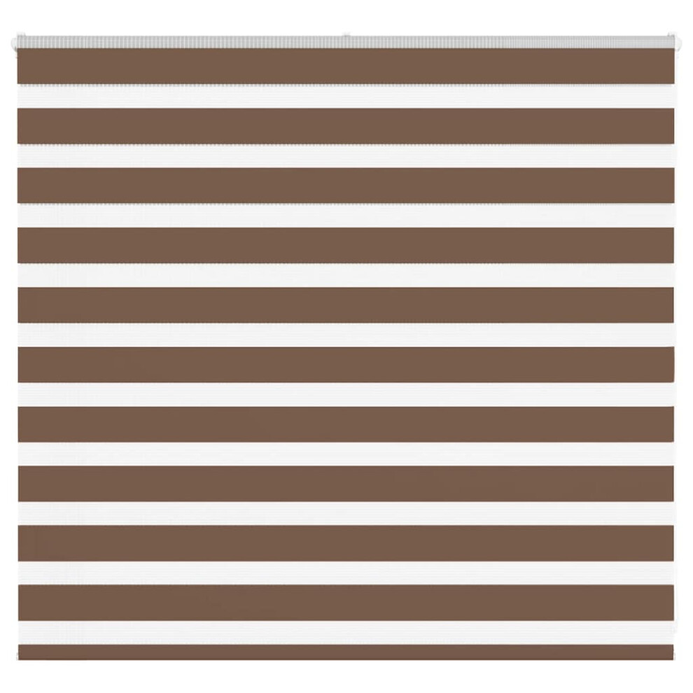 vidaXL Zebra Blind Brown 155x100 cm Fabric Width 150.9 cm Polyester