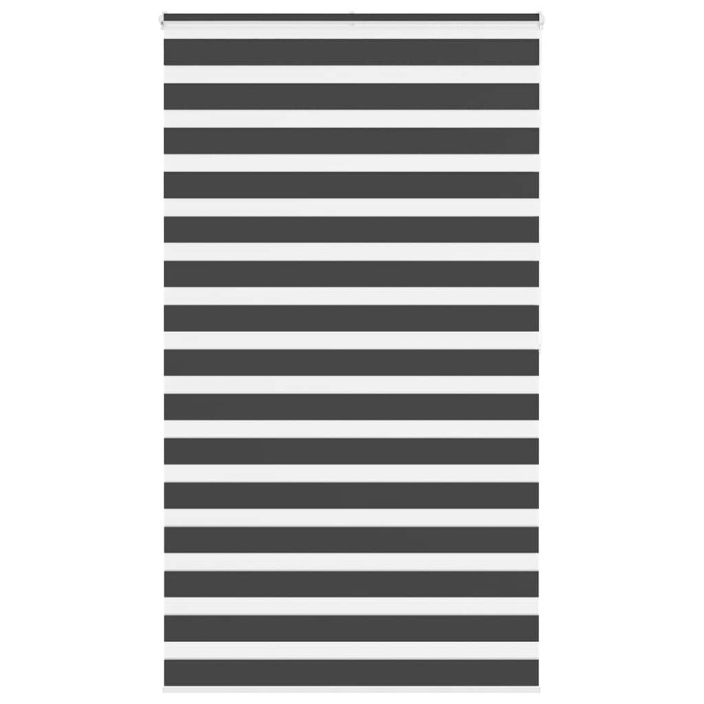 Vidaxl Zebra Blind Black 135X200 Cm Fabric Width 130.9 Cm Polyester