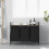 VidaXL vidaXL Laundry Basket 3 Compartments with Shelf Sonoma Oak laundry hamper 3