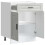 VidaXL vidaXL Kitchen Base Cabinet Porto Concrete Grey Engineered Wood 4