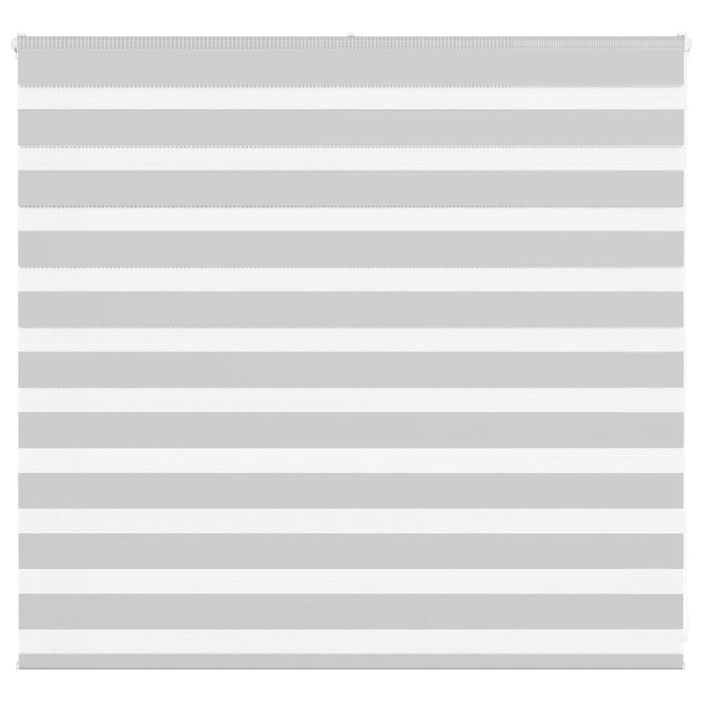 Vidaxl Zebra Blind Light Grey 160X100 Cm Fabric Width 155.9 Cm Polyester