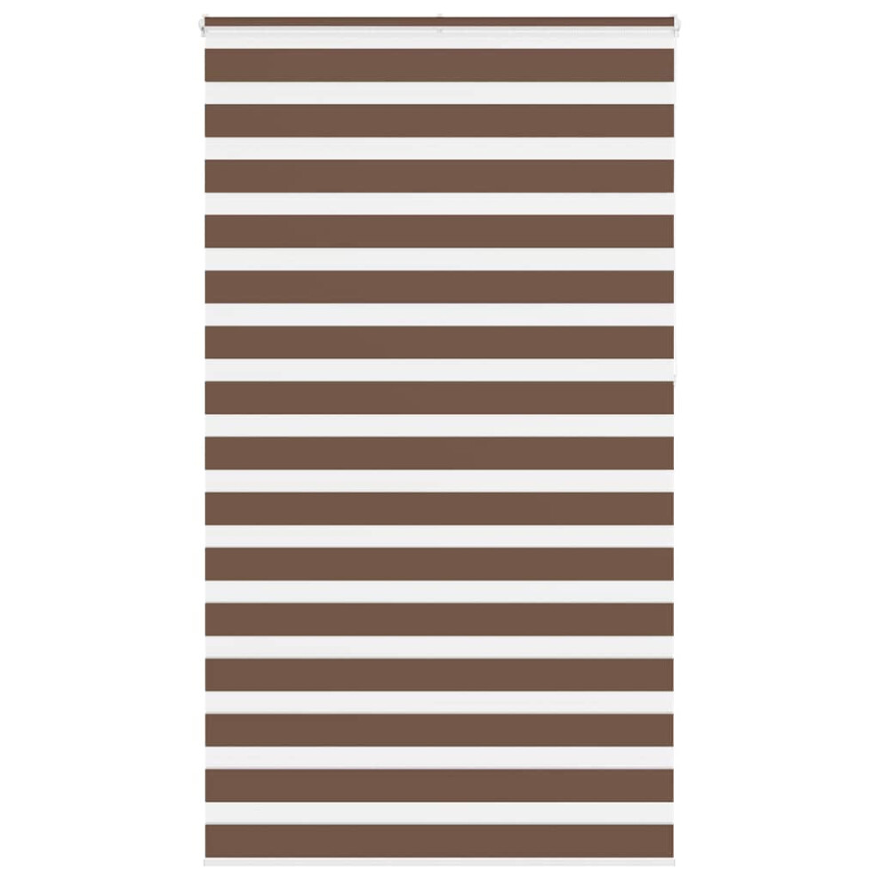 Vidaxl Zebra Blind Brown 135X230 Cm Fabric Width 130.9 Cm Polyester