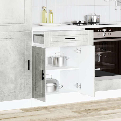 VidaXL vidaXL Kitchen Base Cabinet Porto Concrete Grey Engineered Wood 2