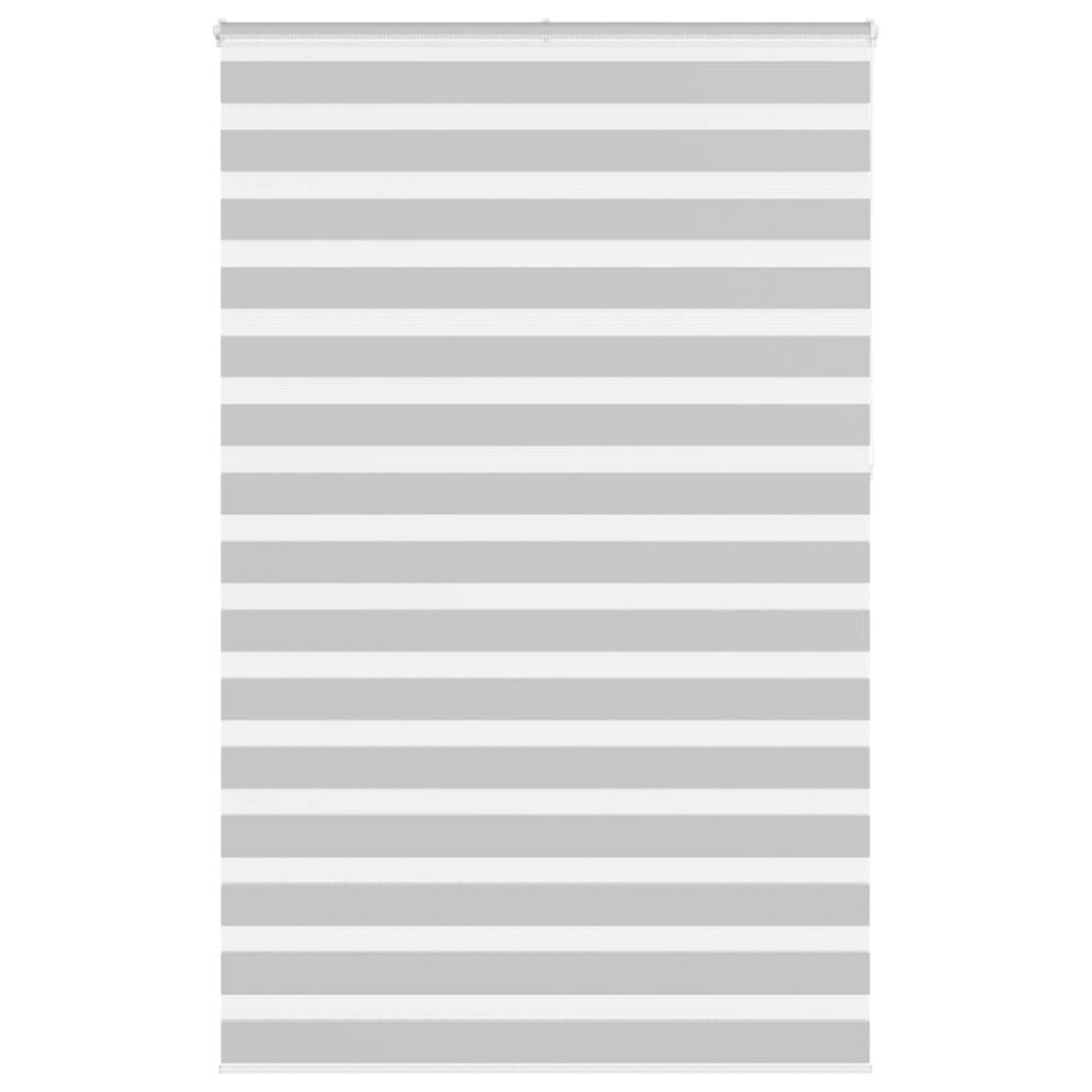 vidaXL Zebra Blind Light Grey 145x230 cm Fabric Width 140.9 cm Polyester
