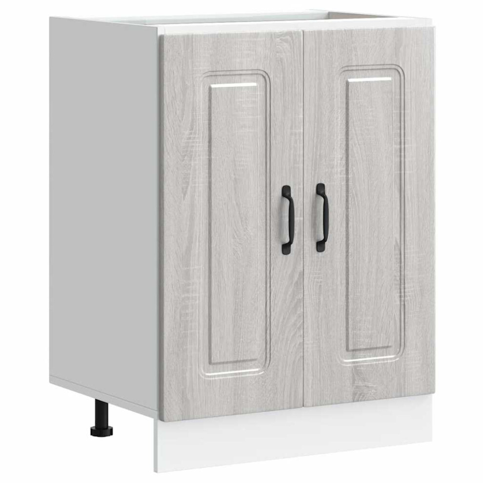 Vidaxl Sink Base Cabinet Kalmar Grey Sonoma 60X46x81.5 Cm Engineered Wood
