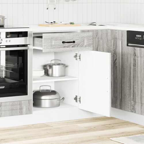 VidaXL vidaXL Kitchen Base Cabinet Kalmar Grey Sonoma Engineered Wood 2