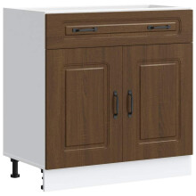 vidaXL Kitchen Base Cabinet Kalmar Brown Oak Engineered Wood sink base cabinet