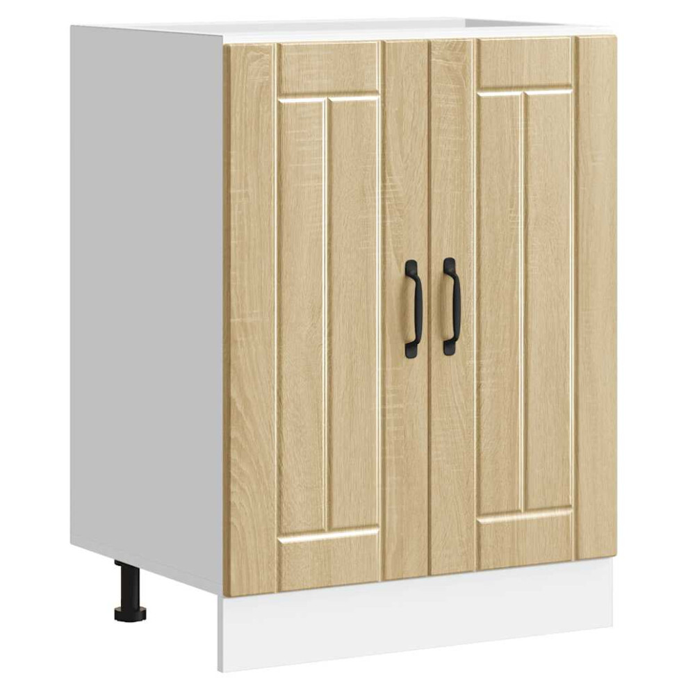 Vidaxl Sink Base Cabinet Lucca Sonoma Oak Engineered Wood Kitchen Base Cabinet