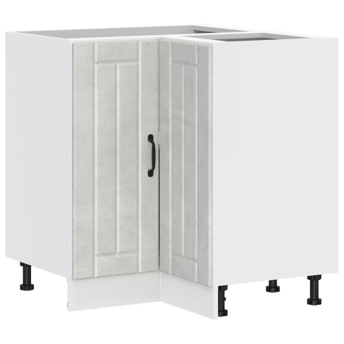 VidaXL vidaXL Kitchen Corner Base Cabinet Lucca Concrete Grey Engineered Wood