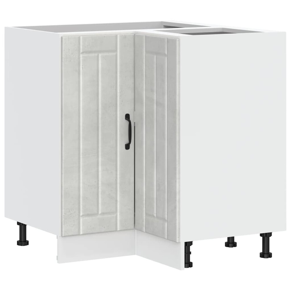 Vidaxl Kitchen Corner Base Cabinet Lucca Concrete Grey Engineered Wood