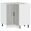 VidaXL vidaXL Kitchen Corner Base Cabinet Lucca Grey Sonoma Engineered Wood 1