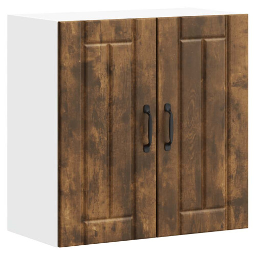 VidaXL vidaXL Kitchen Wall Cabinet Lucca Smoked Oak Engineered Wood kitchen wall unit