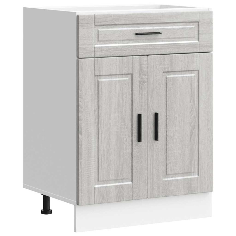 Vidaxl Kitchen Base Cabinet Porto Sonoma Engineered Wood Grey
