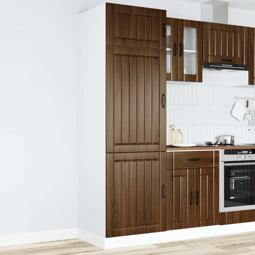 VidaXL vidaXL Kitchen Cupboard Lucca Brown Oak Engineered Wood kitchen cabinet unit 1