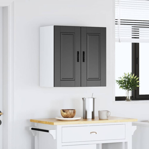 VidaXL vidaXL Kitchen Wall Cabinet Porto Black Engineered Wood kitchen wall unit 2