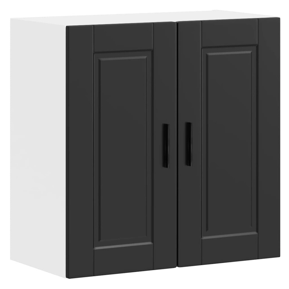 vidaXL Kitchen Wall Cabinet Porto Black Engineered Wood kitchen wall unit