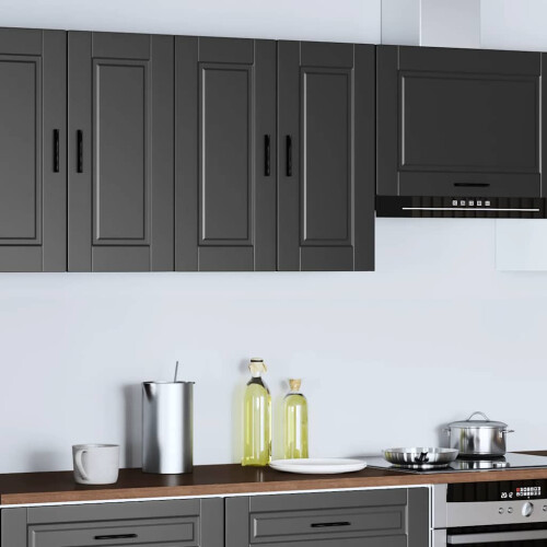 VidaXL vidaXL Kitchen Wall Cabinet Porto Black Engineered Wood kitchen wall unit 1