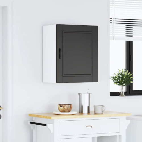 VidaXL vidaXL Kitchen Wall Cabinet Porto Black Engineered Wood kitchen wall unit 2