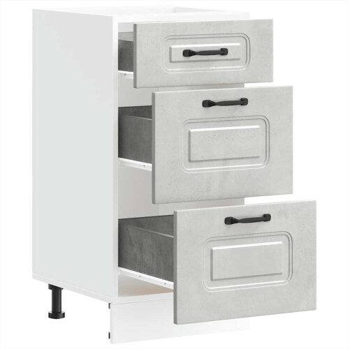VidaXL vidaXL Kitchen Base Cabinet Kalmar Concrete Grey Engineered Wood