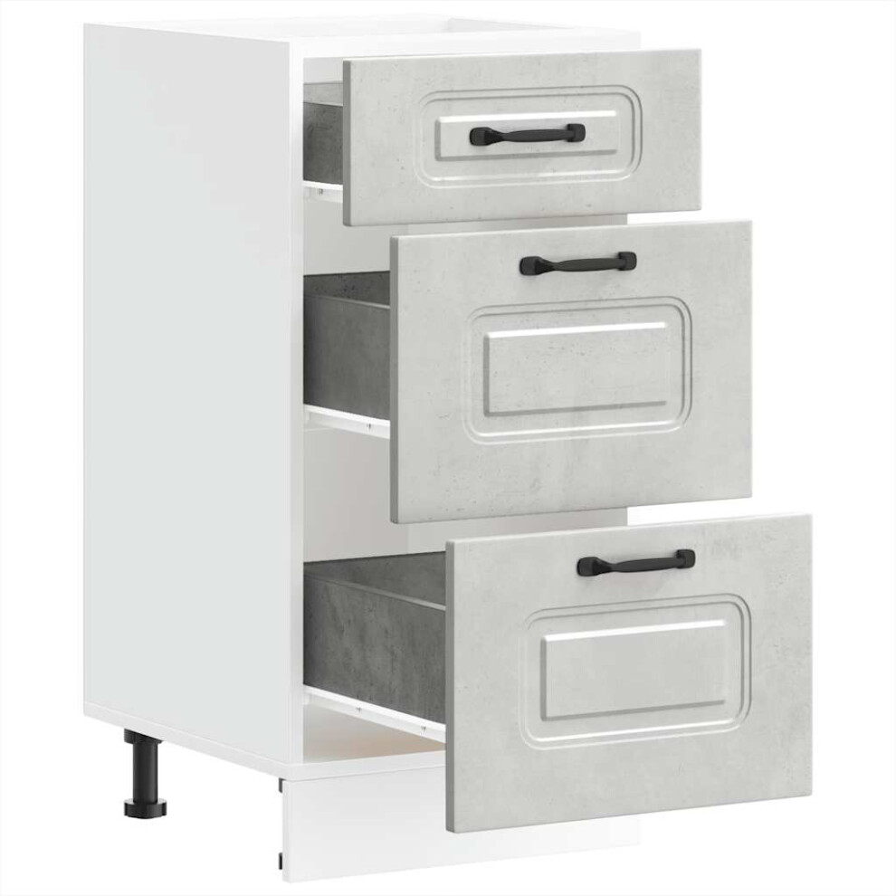 Vidaxl Kitchen Base Cabinet Kalmar Concrete Engineered Wood Grey