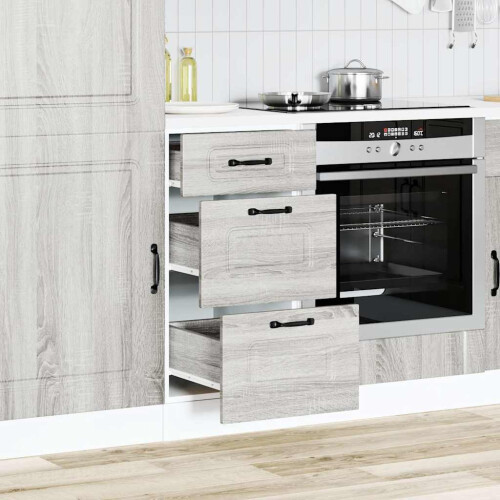 VidaXL vidaXL Kitchen Base Cabinet Kalmar Grey Sonoma Engineered Wood 2