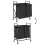 VidaXL vidaXL Laundry Basket 2 Compartments with Wheels Black Oak laundry hamper 9
