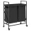 VidaXL vidaXL Laundry Basket 2 Compartments with Wheels Black Oak laundry hamper 1