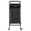 VidaXL vidaXL Laundry Basket 2 Compartments with Wheels Black Oak laundry hamper 7