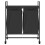 VidaXL vidaXL Laundry Basket 2 Compartments with Wheels Black Oak laundry hamper 6