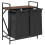 VidaXL vidaXL Laundry Basket 2 Compartments with Shelf Brown Oak laundry hamper 5