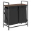 VidaXL vidaXL Laundry Basket 2 Compartments with Shelf Brown Oak laundry hamper 1