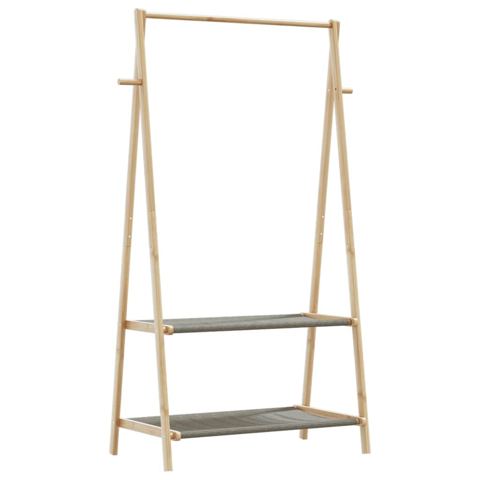 vidaXL Clothes Rack with Shelves 96x45.5x150.5 cm Bamboo coat rack-image-OPC-PHCZYB8-NEW