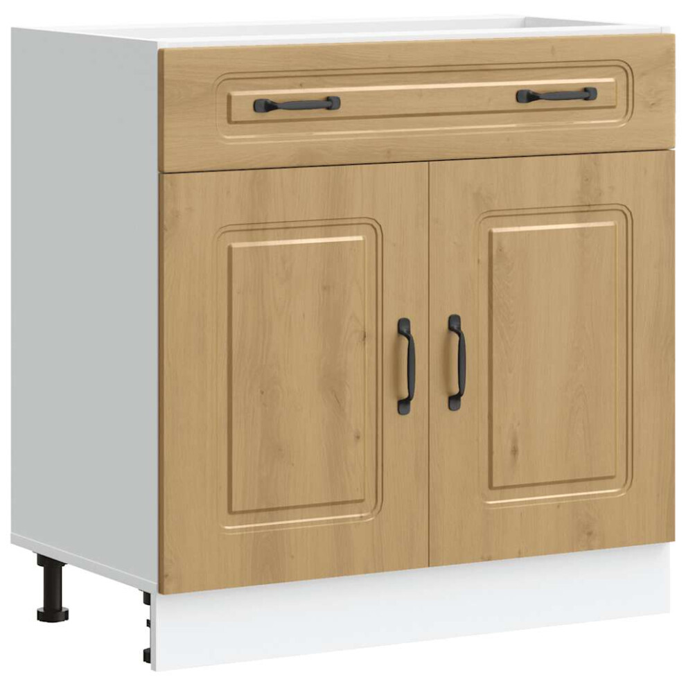 Vidaxl Kitchen Base Cabinet Kalmar Artisan Oak Engineered Wood