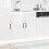 VidaXL vidaXL Sink Base Cabinet Lucca High Gloss White Engineered Wood 2