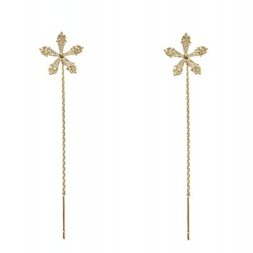 (gold) 3pairs Jewelry Lymphatic Drainage Ear Stud Slimming Flower Earrings  Women