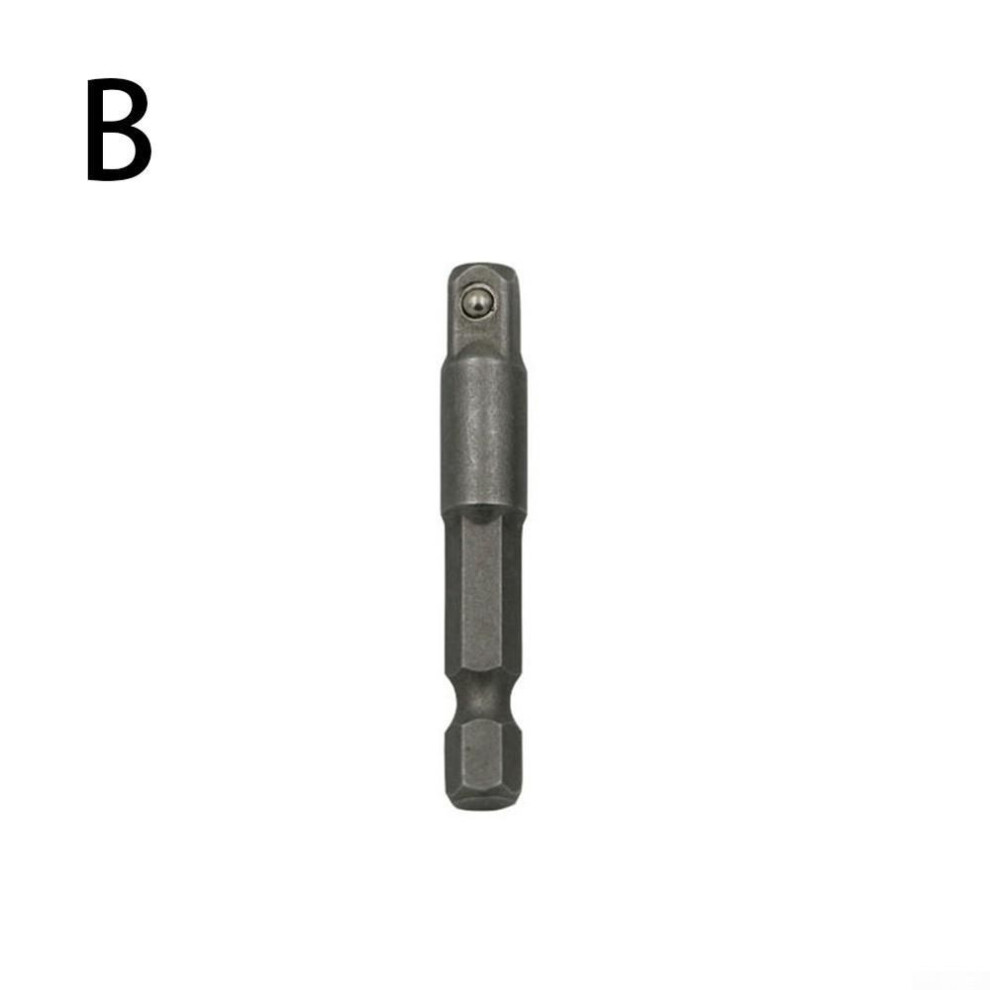 (B) Drill Bits Bar Set Hex Shank Extension Socket Adapter