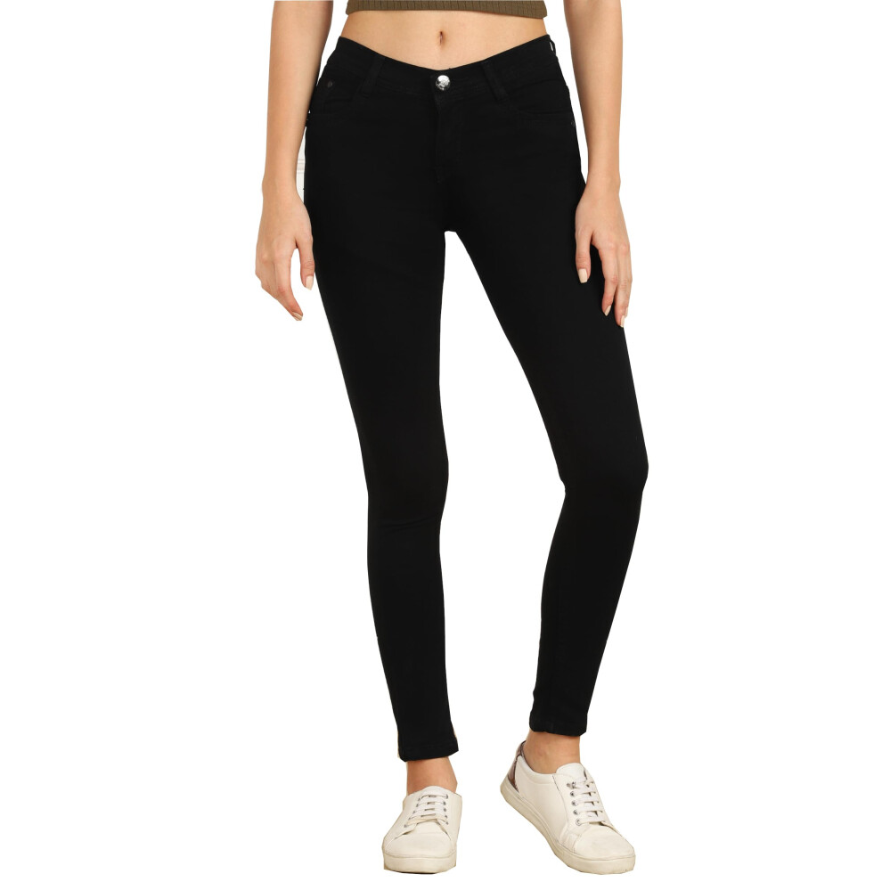 Jean slim extensible en denim pour femme Nifty (Jean_PLN_Black_28)
