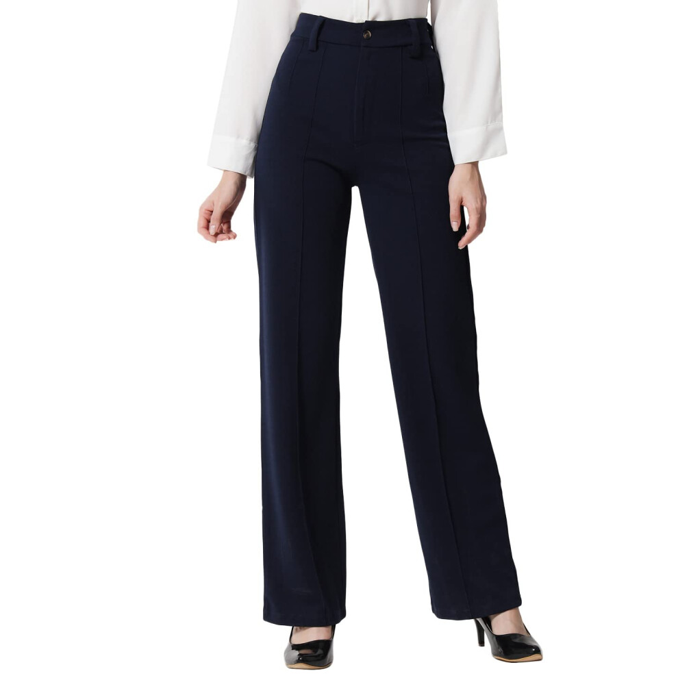 Pantalon KOTTY pour femme en mélange de polyester uni bleu marine (bleu marine, 30)