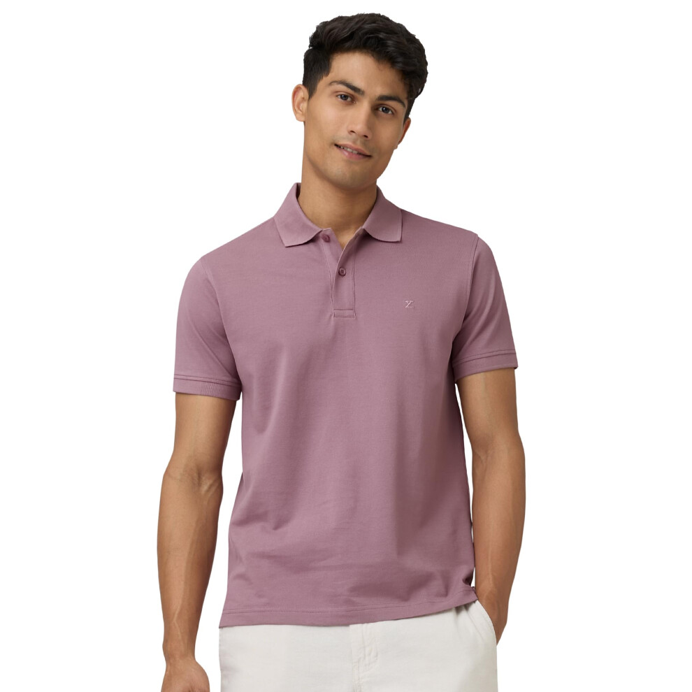 T-Shirt Uni Coupe RéGulièRe Pour Homme Xyxx (Xy_Cr14_Polo Tshirt_1_Rose Blush)-image