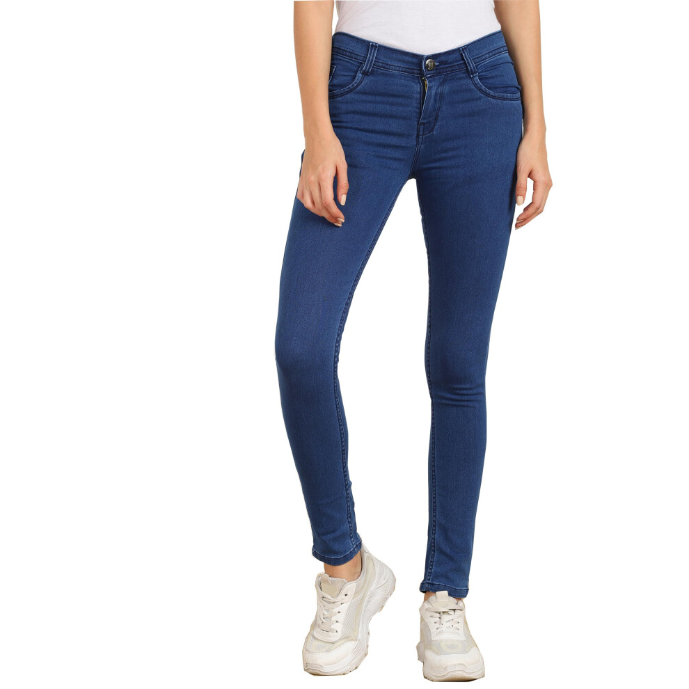 Nifty Damen Denim Stretchable Slim Fit Jeans (Jean_Pln_Azure_28)-image