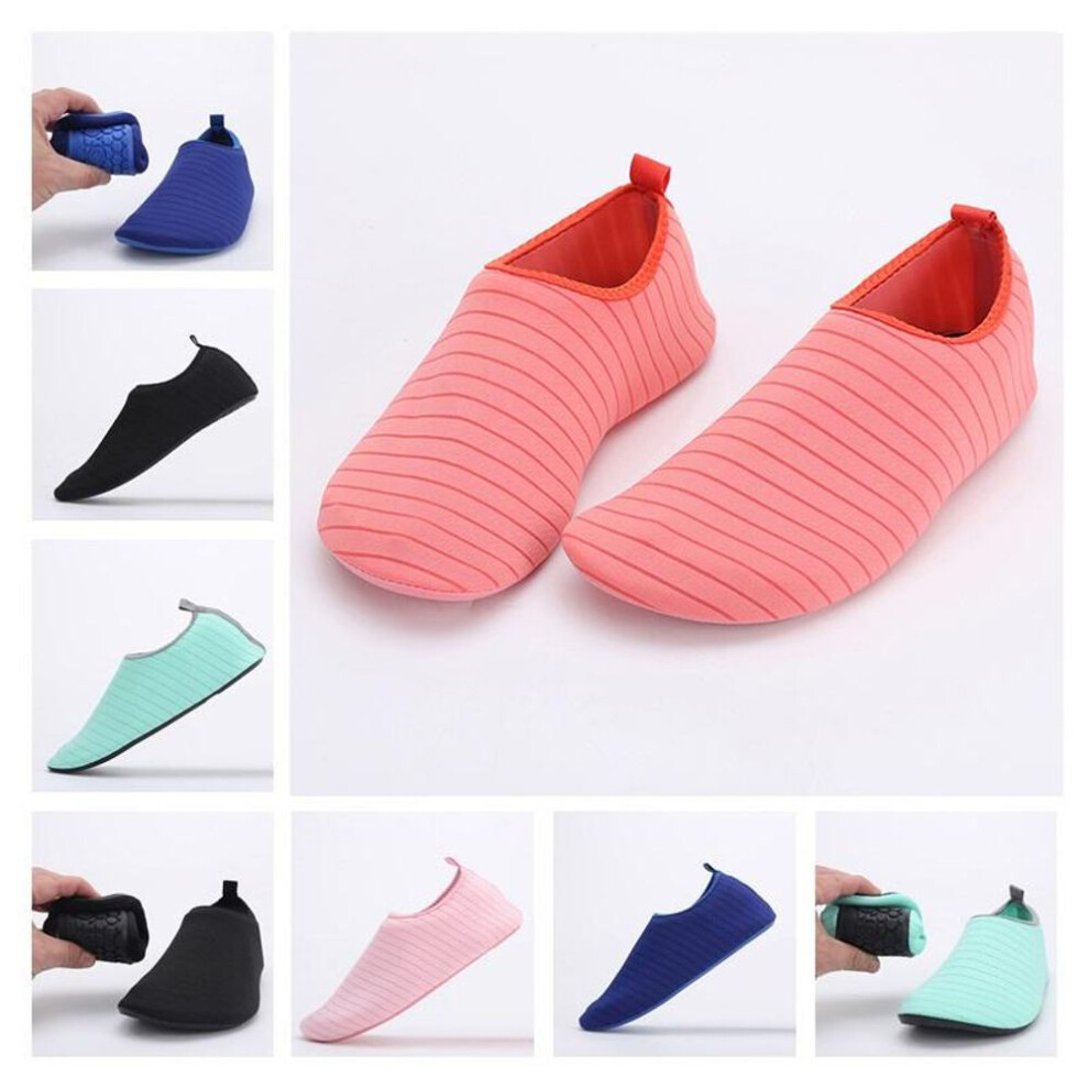 (pink, EU40-EU41) Water Sports Shoes Barefoot Shoes Quick-Dry Aqua Yoga Beach Socks Slip-On For Men Women