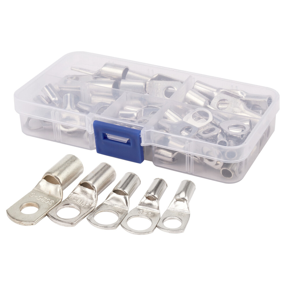 Bolzenloch Verzinnte Kupferkabelschuhe Batterieklemmensatz Drahtklemmenverbinder-image