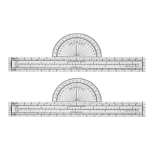 2 Pcs Plotter Plotting Tool Aviation Charts Air Navigation Pilot Accessories for Pilots