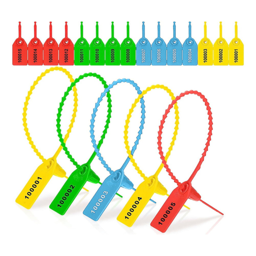 1000 pezzi di sigilli di sicurezza in plastica, etichette di sicurezza con fascette numerate (multicolore)