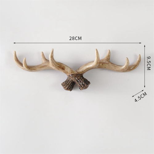 Vintage γάντζοι τοίχου Deer Antlers - κρεμάστρα ρούχων 28cm, βάση για διακοσμητικό γάντζο, B 2