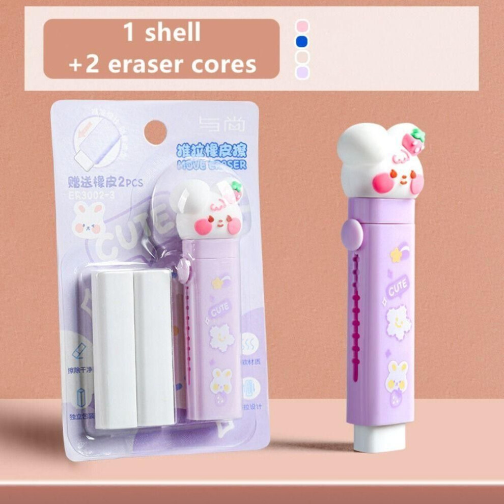 (Rabbit) Push-pull Design Animal Erasers Cat Paw/astronaut Astronaut Eraser Correction Tool  Student