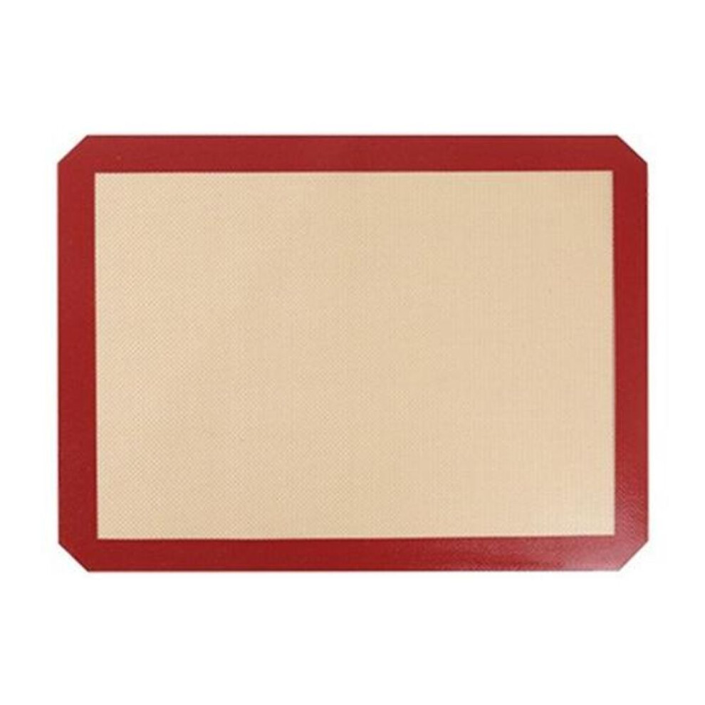 (red) Silicone Baking Mat Non-Stick Reusable Baking Sheet for Oven Food-Grade Silicone Mats for Baking Cookies Macarons Bread